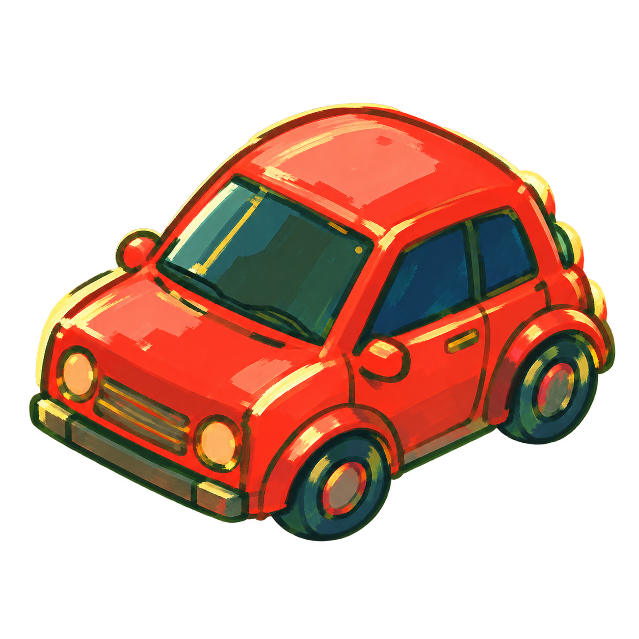 Red player car